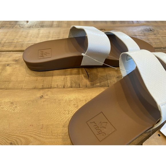 Reef Women’s Vista Sandals Vegan Leather Slides Wi - Picture 3 of 4